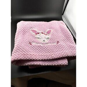 Zak & Zoey Waffle Weave Purple Pink Mommy Loves Me Deer Baby Security Blanke